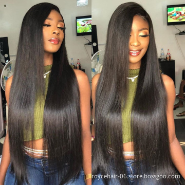 One Dornor Human Hair HD Swiss Lace Wigs Vendor,34 Inch 100% Peruvian Virgin straight Hair Pre Plucked Soft 13x6 Lace Front Wig